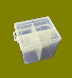 正方形4格PP盒EKB-208塑料盒塑胶工具收纳盒