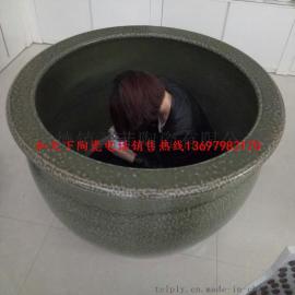 日本极乐汤陶瓷浴缸 温泉洗浴泡澡缸厂家